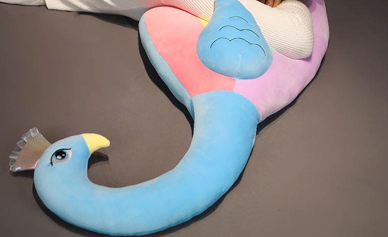 Peluche géante paon aux grands yeux Paon géant / 110 cm
