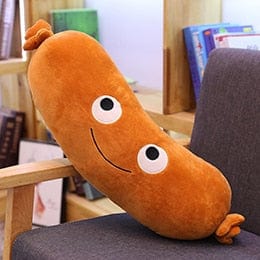 Peluche géante saucisson trop mignonne