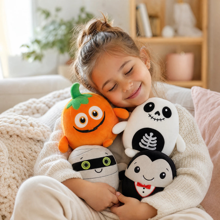 Peluche Halloween - Lot de 4 Personnages Festifs - Utilisation du produit