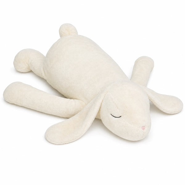 Peluche Lapin Allongé aux Longues Oreilles - 3 Coloris - Fond blanc