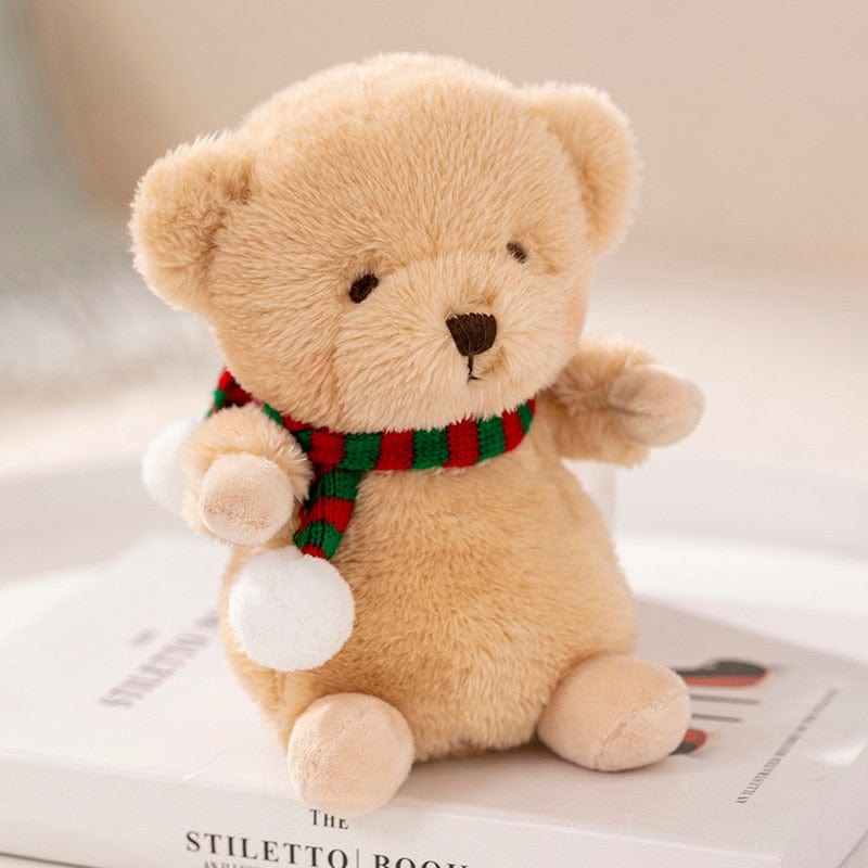 Peluche noël les petits animaux Ours brun