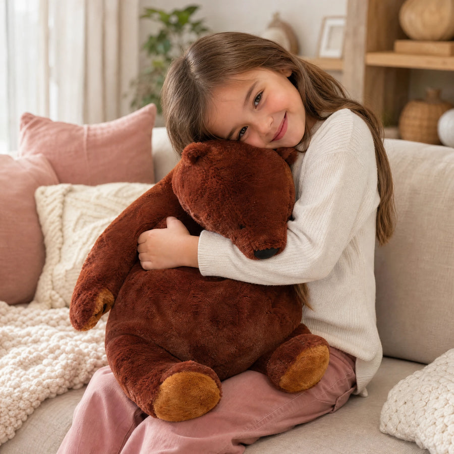 Peluche Ours Géant Marron aux Pattes Dorées - Utilisation du produit
