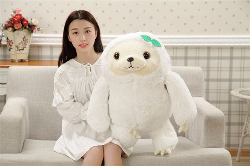 Peluche paresseux blanc