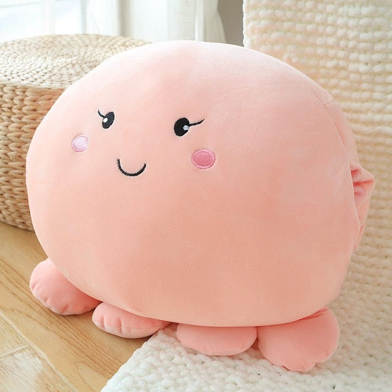 Peluche pieuvre élégante et colorée 30cm / Rose
