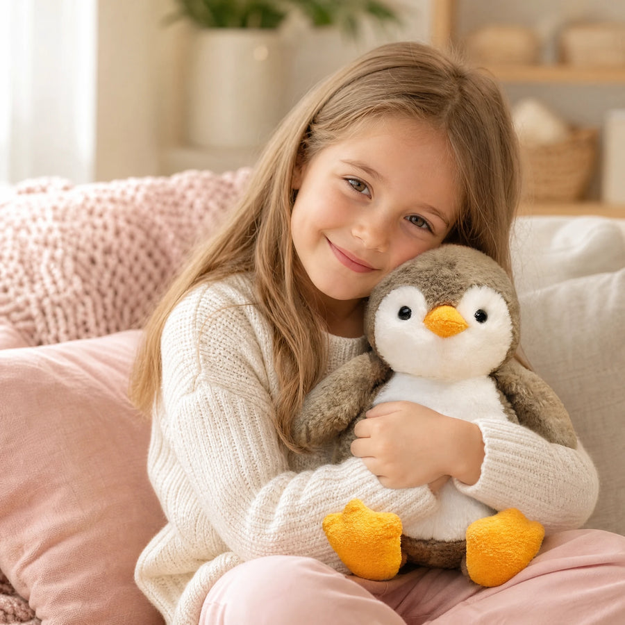 Peluche Pingouin Beige et Blanc Ultra Douce - Utilisation du produit