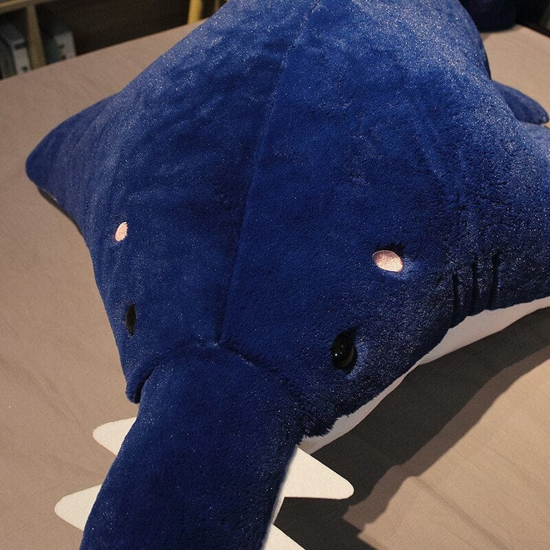 Peluche poisson scie géant plein de douceur Bleu / 95 cm