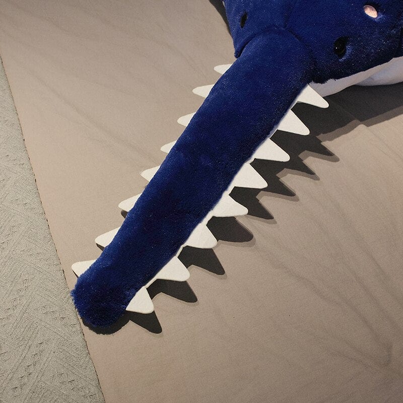 Peluche poisson scie géant plein de douceur Bleu / 95 cm