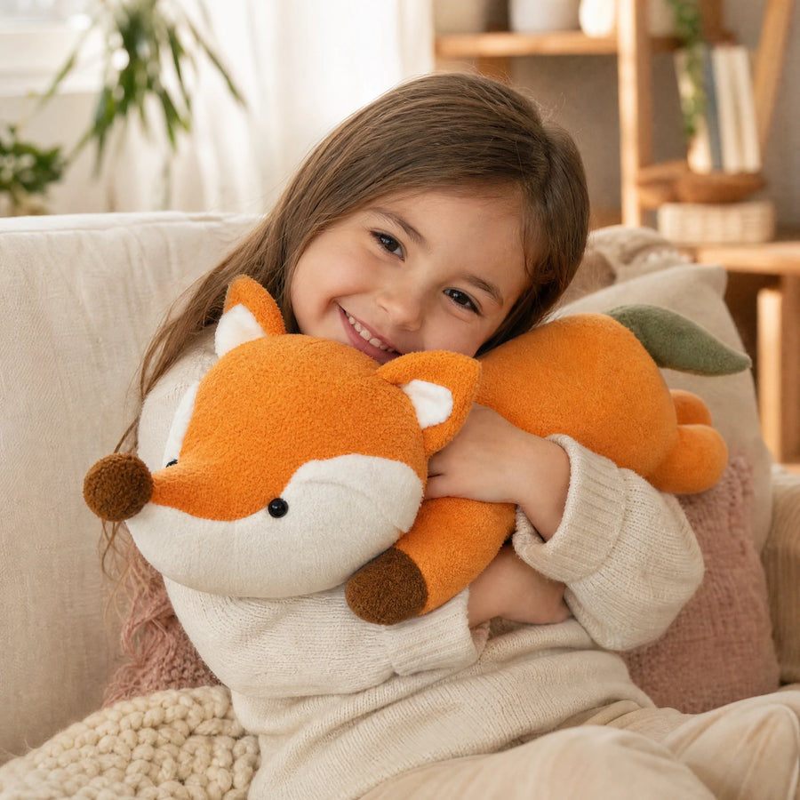 Peluche Renard Géant Roux Allongé à Gros Museau - Utilisation du produit