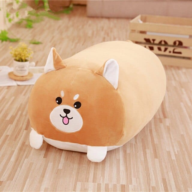 Peluche shiba squishmallow qui tire la langue 30cm