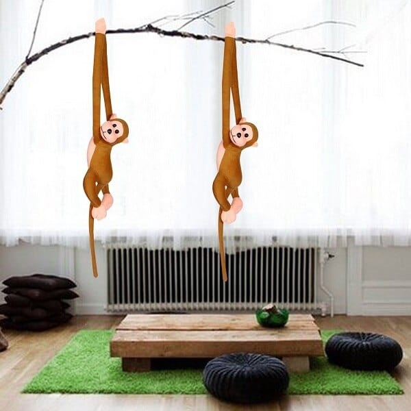Peluche Singe Suspendu - Babou Tendre™