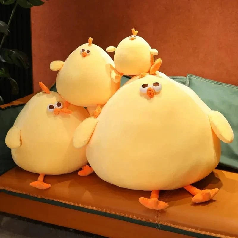 Peluche squishmallow poule beige et moelleuse