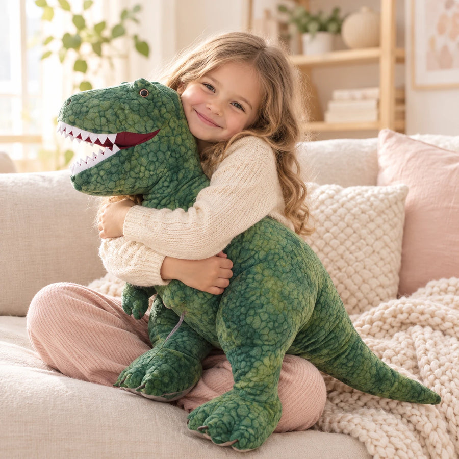 Peluche T-Rex Géante Verte 80 ou 110 cm Ultra Douce - Utilisation du produit