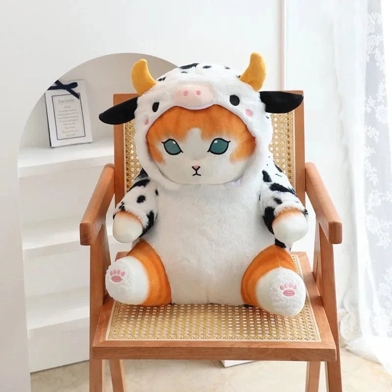 Peluche Vache Kawaii Jaune / 20 cm