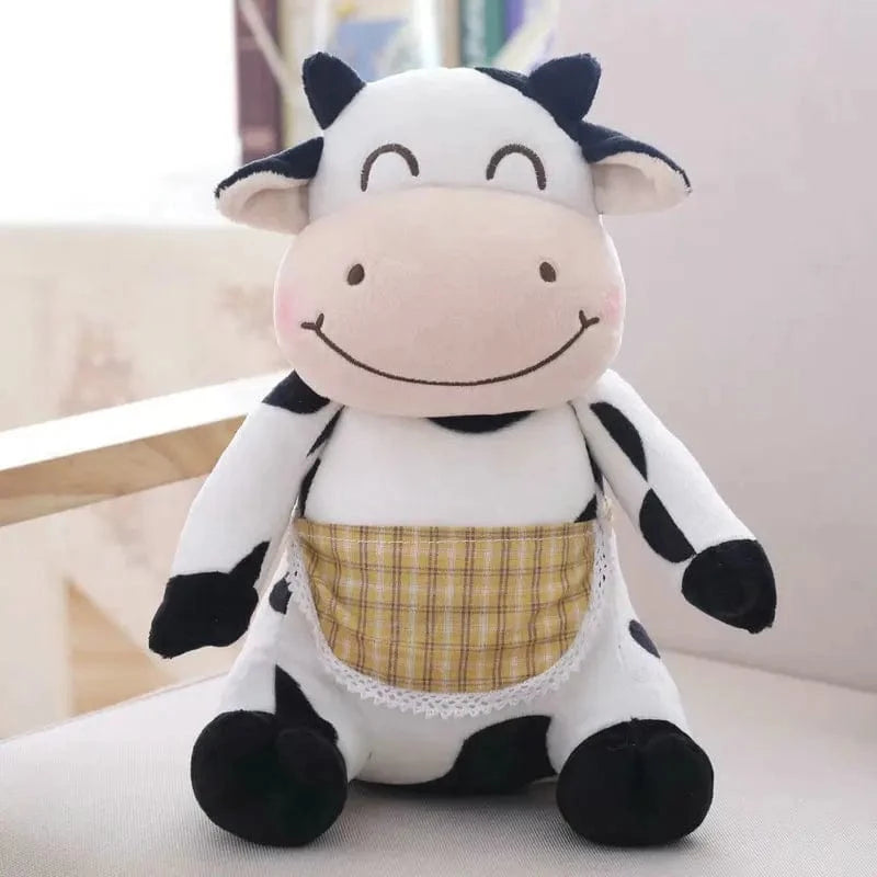 Peluche Vache Suisse Jaune / 35 cm