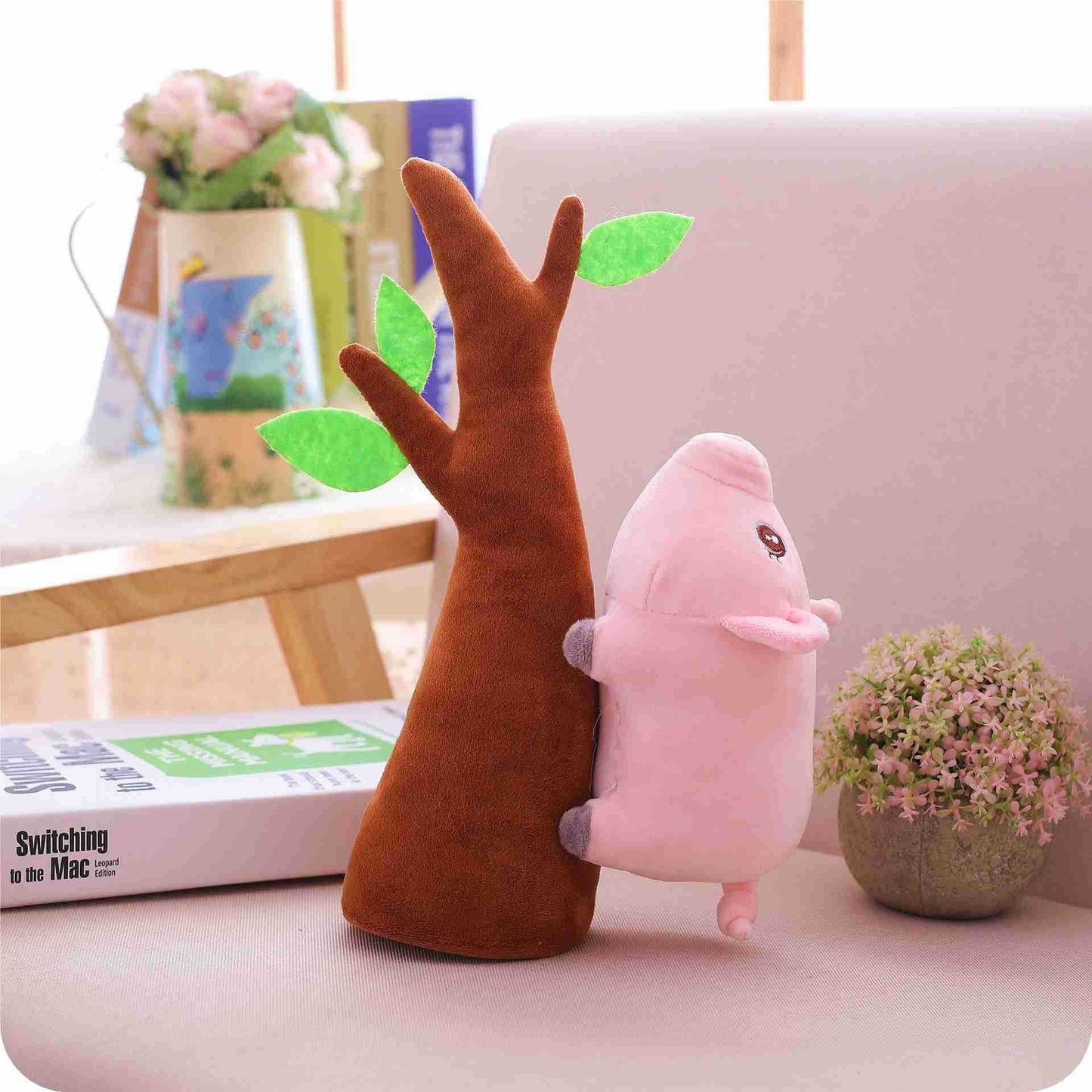 Petit cochon aux grands yeux Cochon Rose / 30 CM