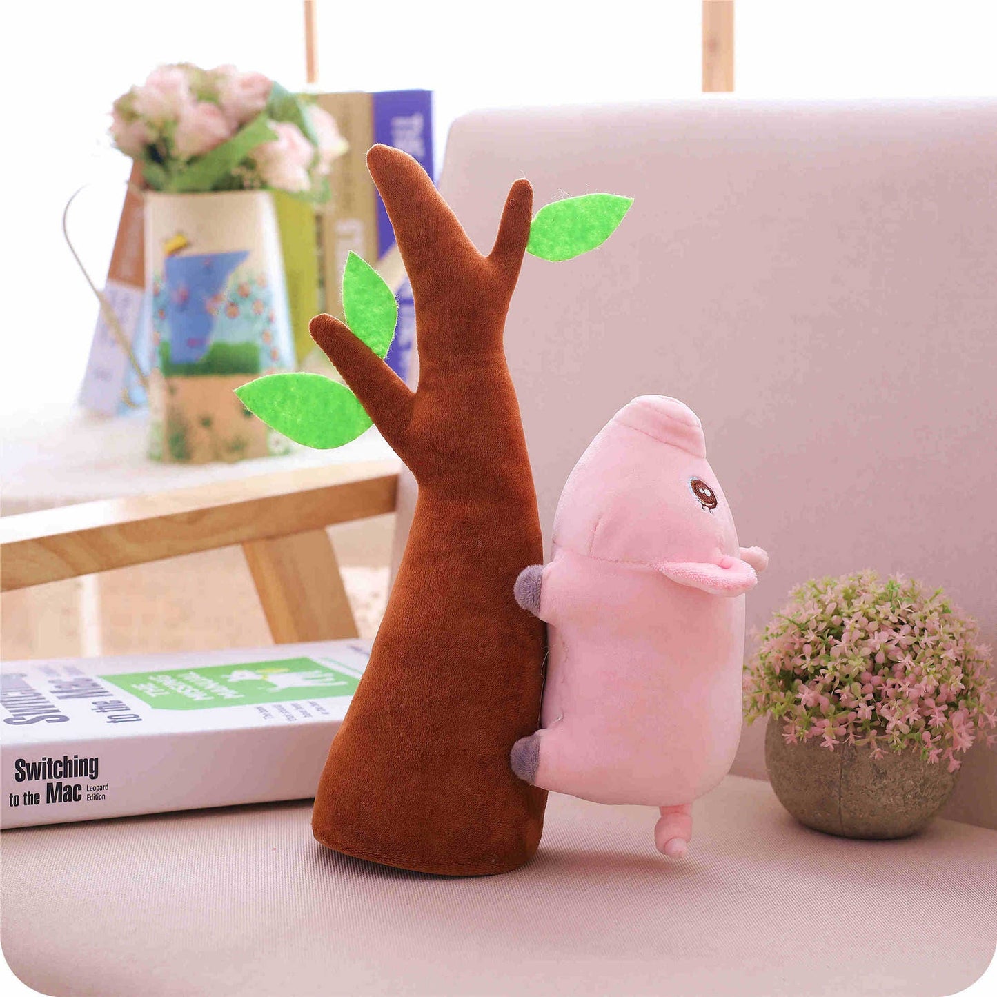Petit cochon aux grands yeux Cochon Rose / 30 CM
