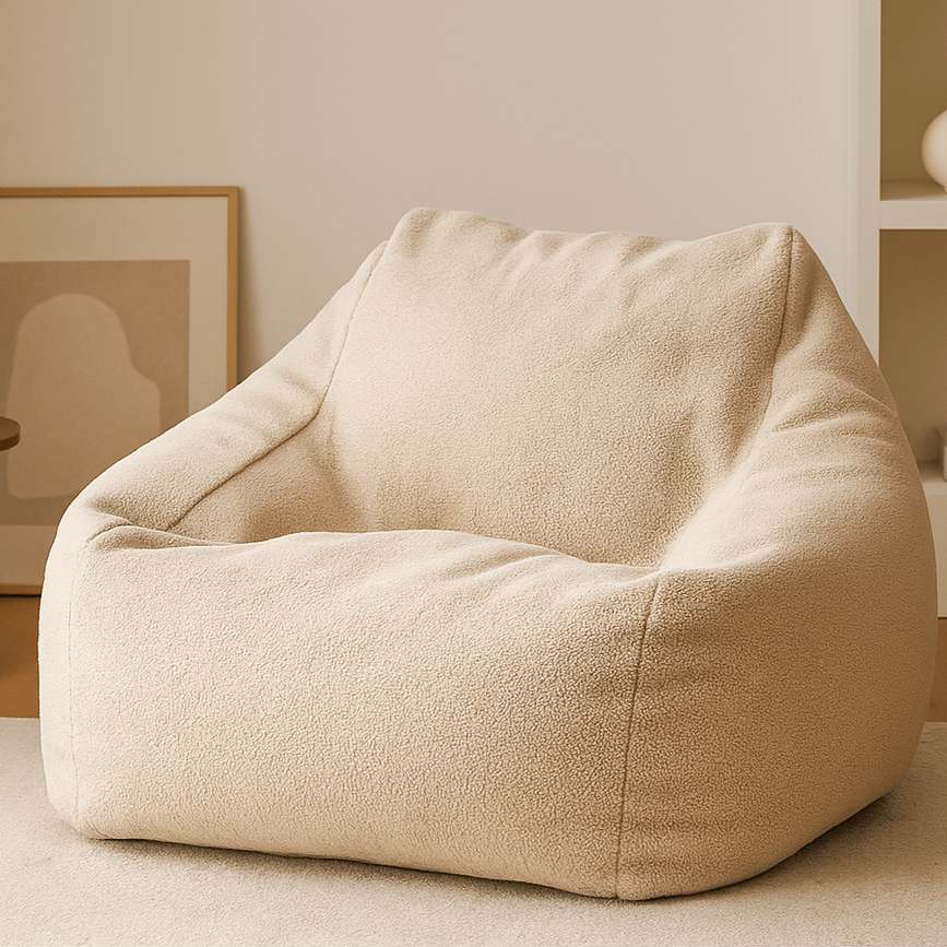 Pouf 85x85x60cm | Fausse Fourrure Cachemire