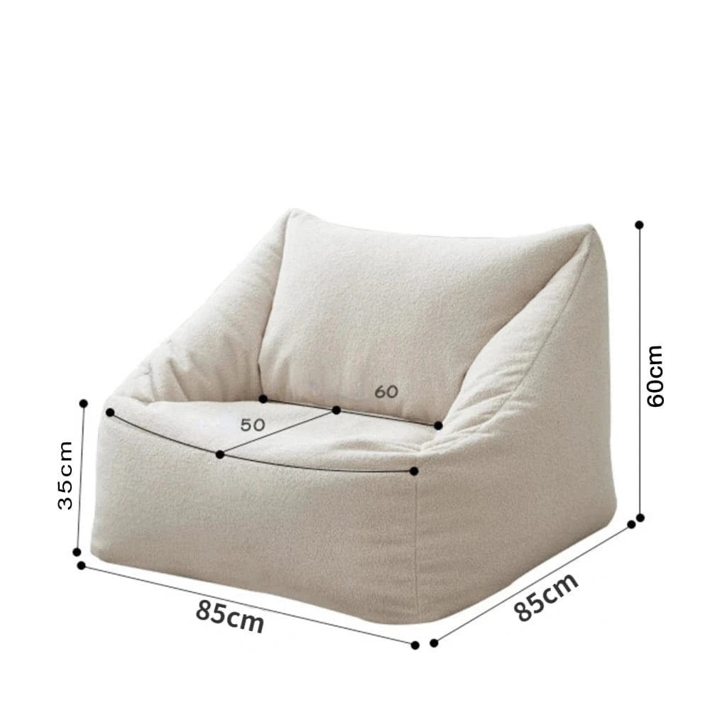 Pouf 85x85x60cm | Fausse Fourrure Cachemire