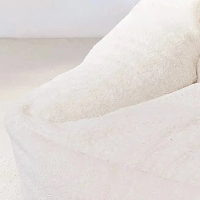 Pouf 85x85x60cm | Fausse Fourrure Cachemire