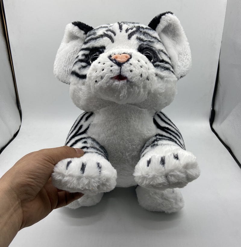 Tigre en peluche doux aux grandes oreilles Tigre des neiges