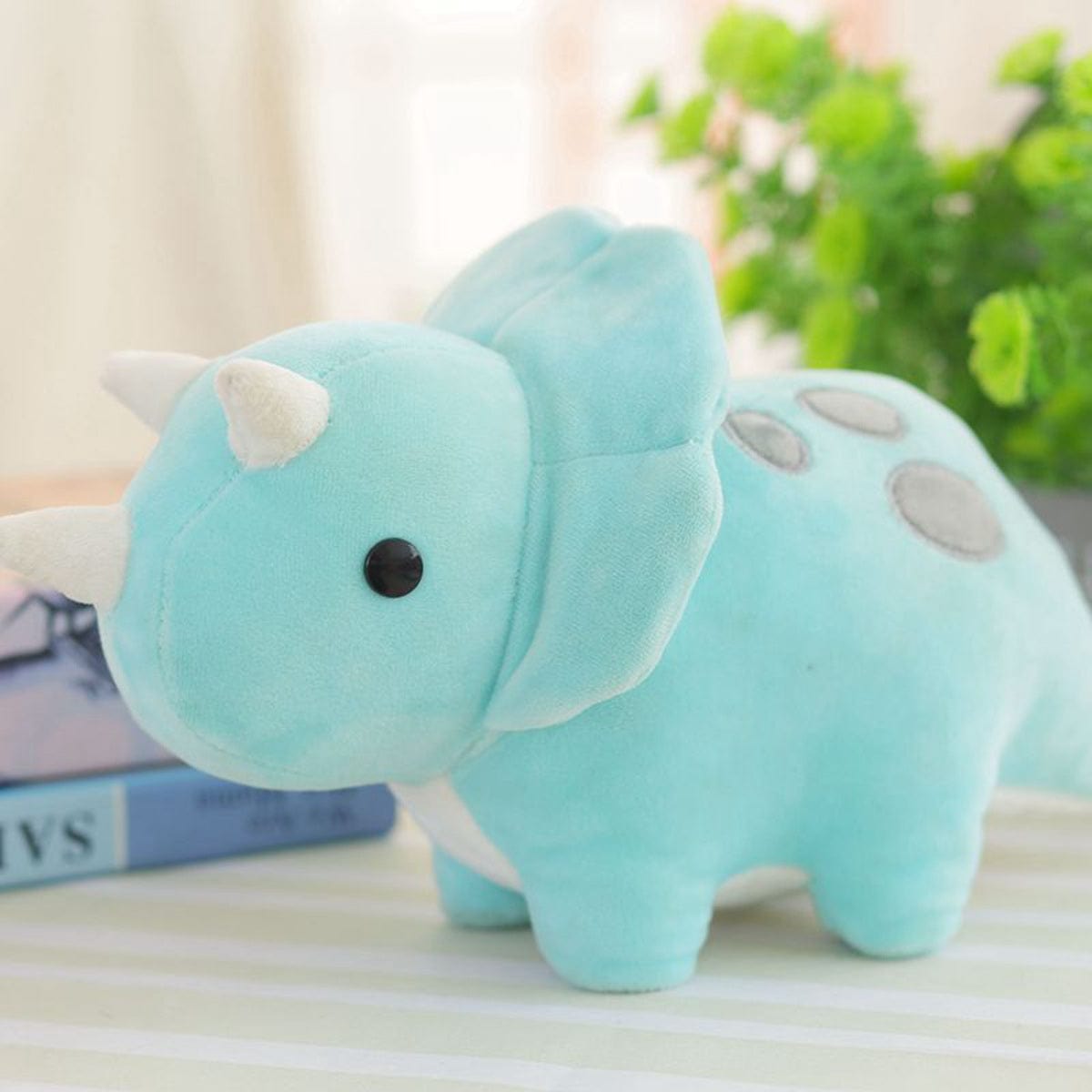 Tricératops en peluche xxl réaliste Dinosaure bleu / 50 CM