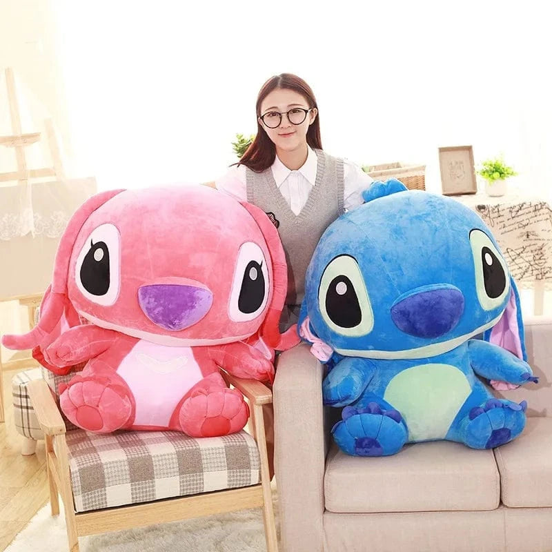35-65 cm Disney Aoger Lilo & Stitch peluche poupée édition point Rose poupée créative Kawaii oreiller jouet cadeau d'anniversaire pour fille