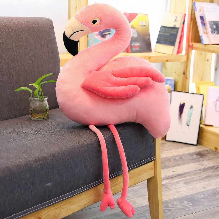 Peluche géante flamant rose