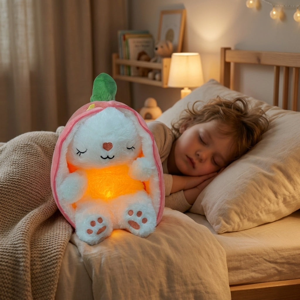 Peluche qui respire lumineuse — 4 modes et berceuse