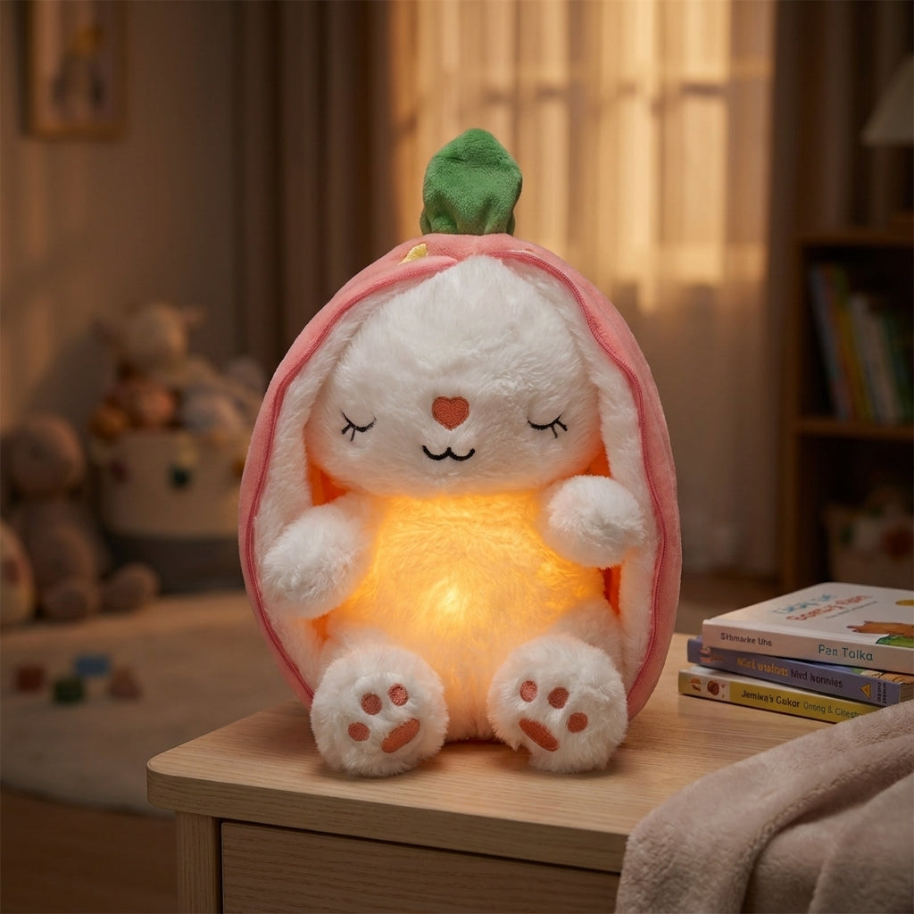 Peluche qui respire lumineuse — 4 modes et berceuse