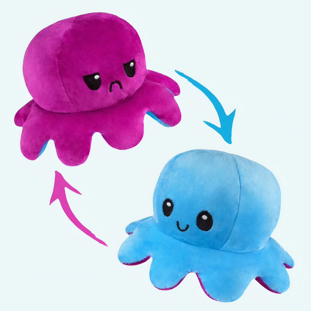 Peluche pieuvre réversible - Octopus réversible