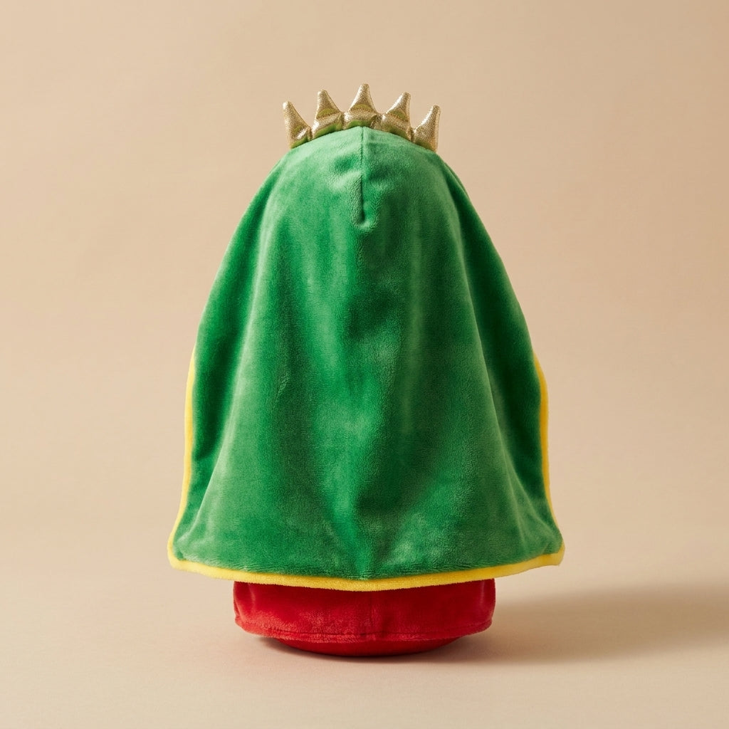 Peluche qui respire en robe rouge Marie et Jesus — musique et lumière