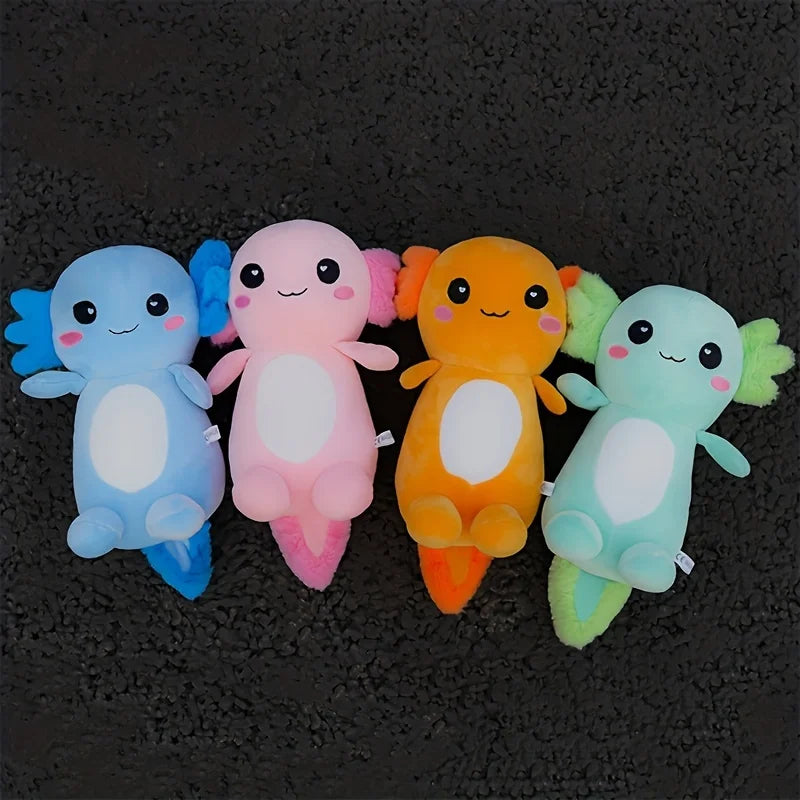 Peluche Axolotl Colorée avec Branchies Douces