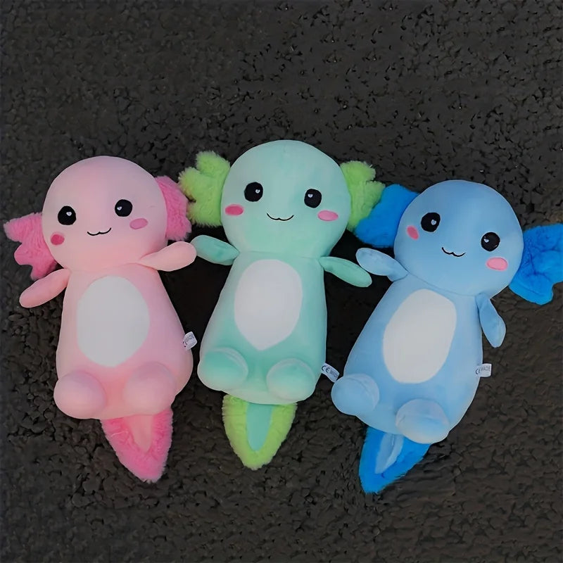Peluche Axolotl Colorée avec Branchies Douces