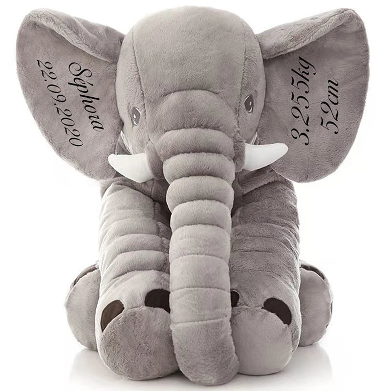 Peluche Éléphant Géant 60 cm Personnalisable avec Prénom