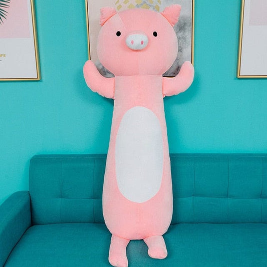 Adorable coussin peluche en forme de cochon
