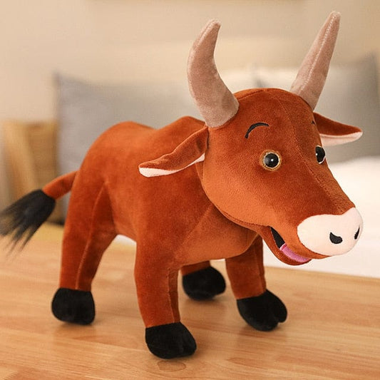 Buffle en peluche doux et câlin