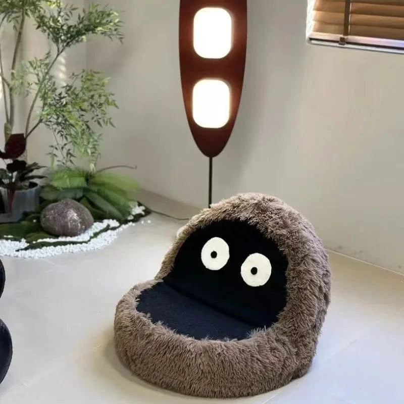 Canapé‑Lit 1 Place Monokuma | Lamb Wool Minimaliste 180×95 cm