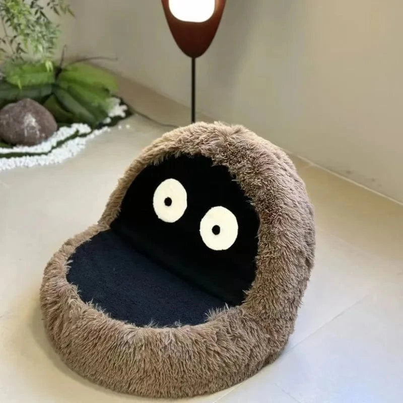 Canapé‑Lit 1 Place Monokuma | Lamb Wool Minimaliste 180×95 cm