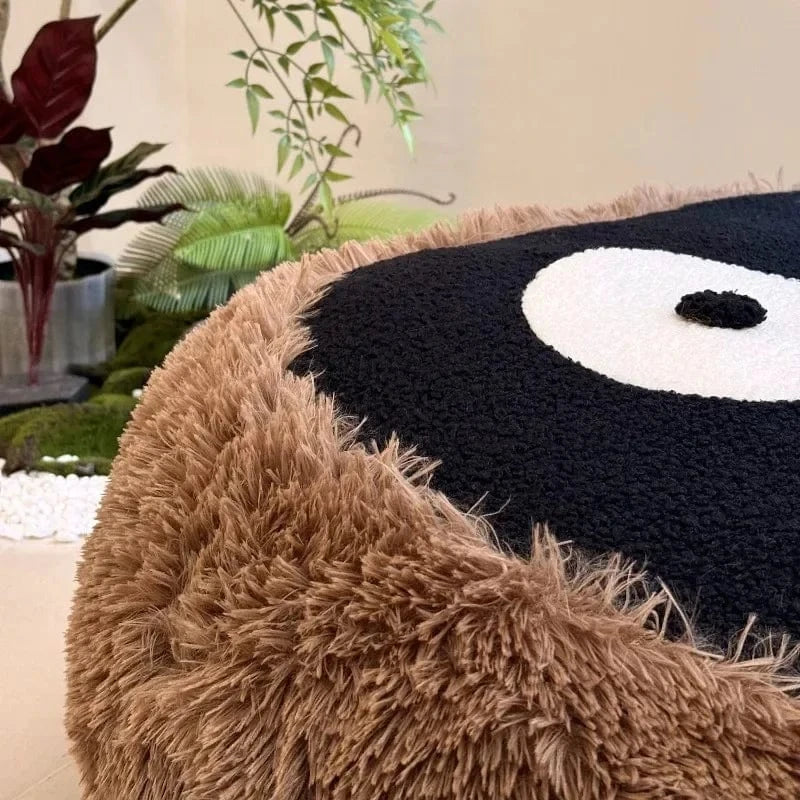 Canapé‑Lit 1 Place Monokuma | Lamb Wool Minimaliste 180×95 cm