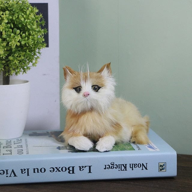 Chat En Peluche Comme Un Vrai - Patte-Douce™ Roux