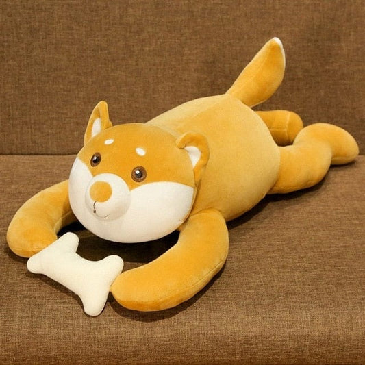 Chien de race en peluche ultra doux et fidèle