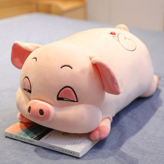 Cochon dormeur en peluche géante