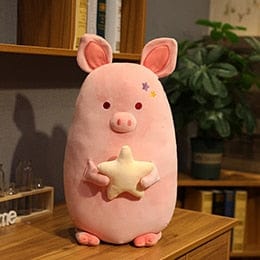 Cochon en jouet peluche attachant et rempli de tendresse