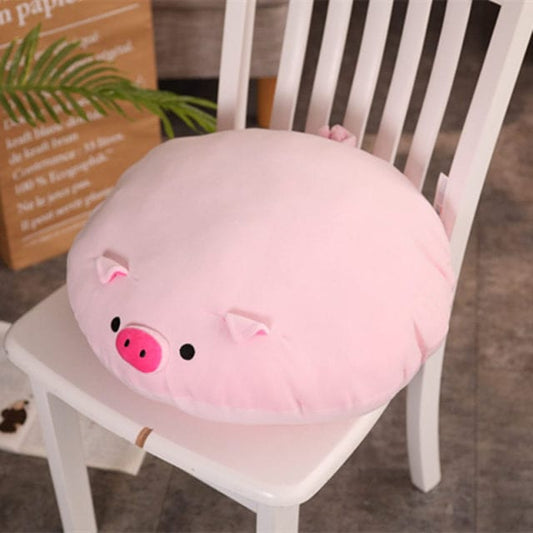 Coussin cochon au groin tout rose