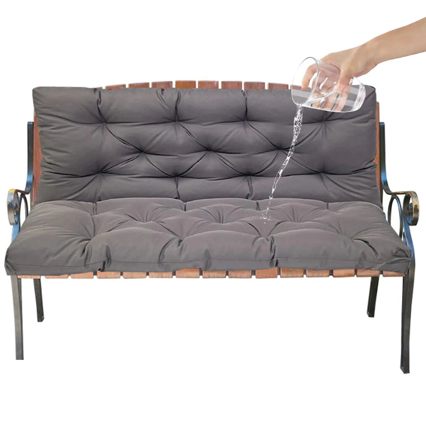 Coussin imperméable pour balançoire extérieure – 3 tailles, 8 attaches