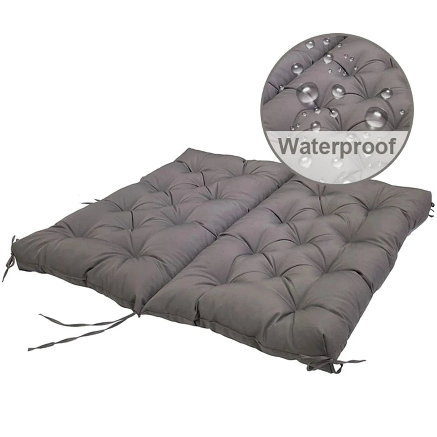 Coussin imperméable pour balançoire extérieure – 3 tailles, 8 attaches
