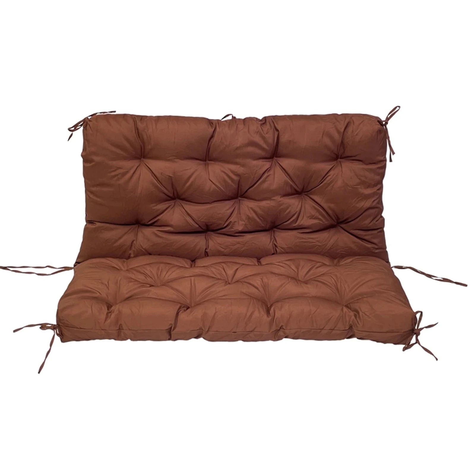 Coussin imperméable pour balançoire extérieure – 3 tailles, 8 attaches Coffee / 100x100x10CM