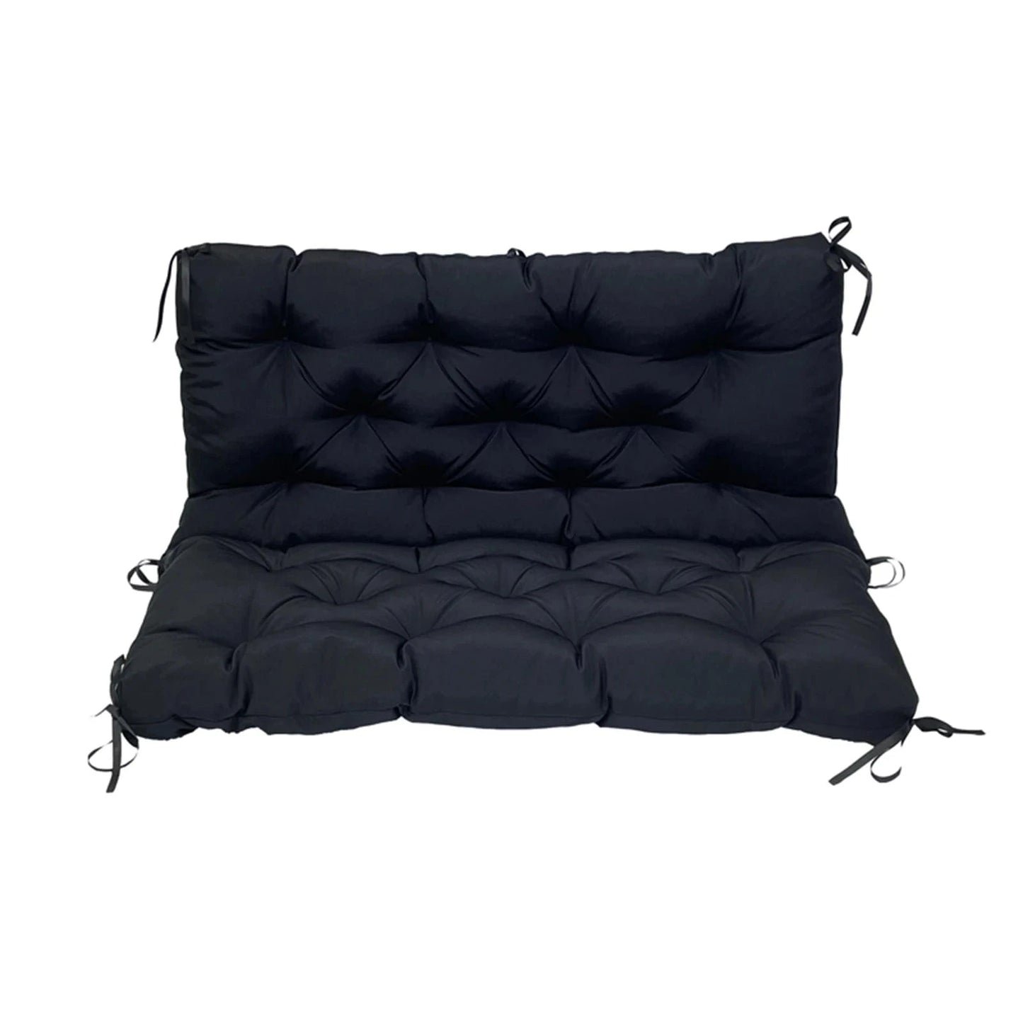 Coussin imperméable pour balançoire extérieure – 3 tailles, 8 attaches Noir / 100x100x10CM