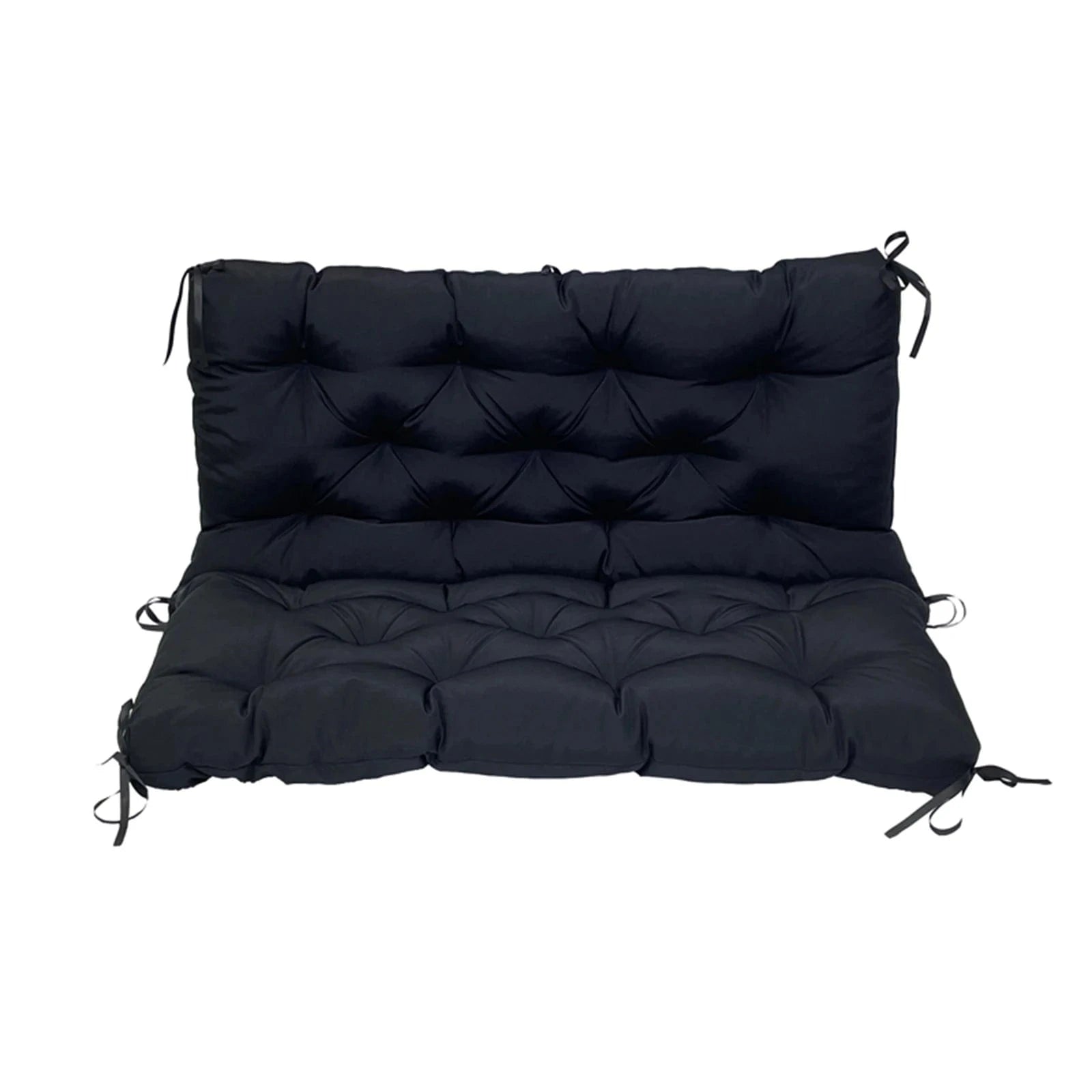 Coussin imperméable pour balançoire extérieure – 3 tailles, 8 attaches Noir / 100x100x10CM
