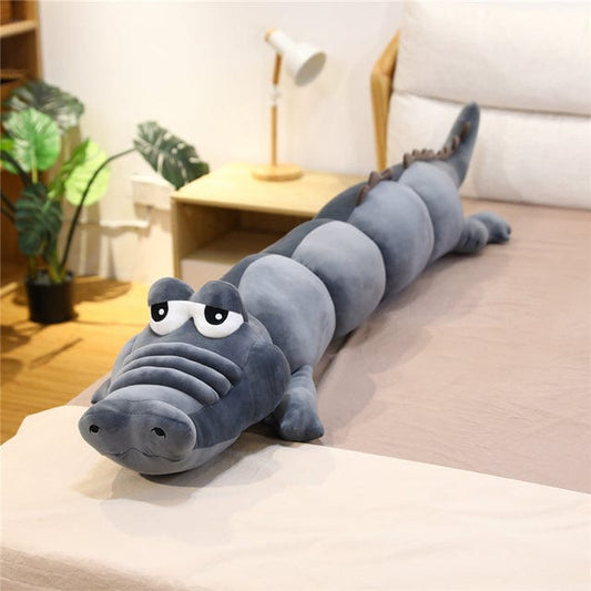 Crocodile en Peluche - Criko™ 80 cm / Gris